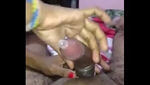 Desi lady making the guy wear condom before enjoying safe sex